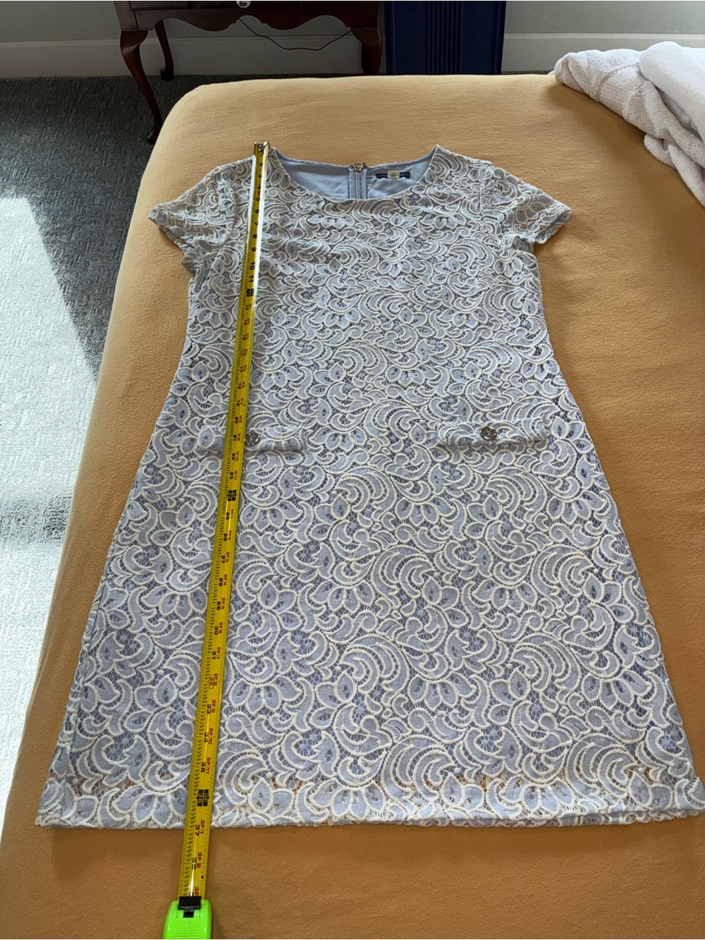 Tommy Hilfigerd Light Blue Lace Shift Dress Size 12
